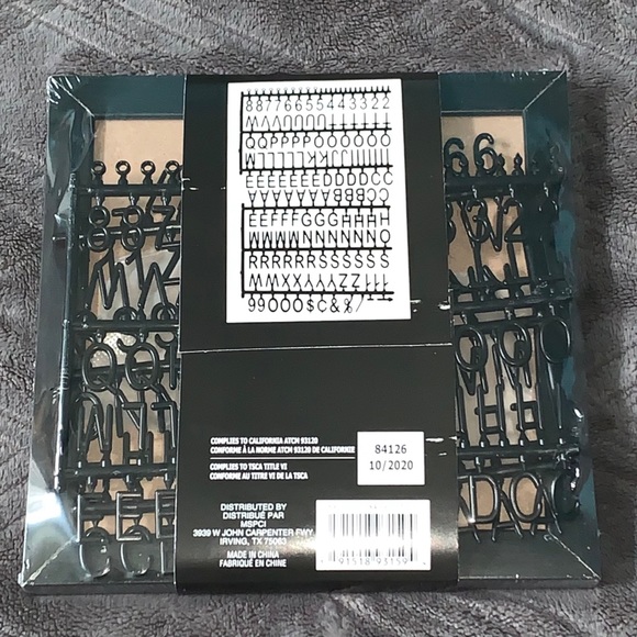 NEW! 1 White Felt Letter Board Black Frame 8”x 8” - Picture 3 of 7